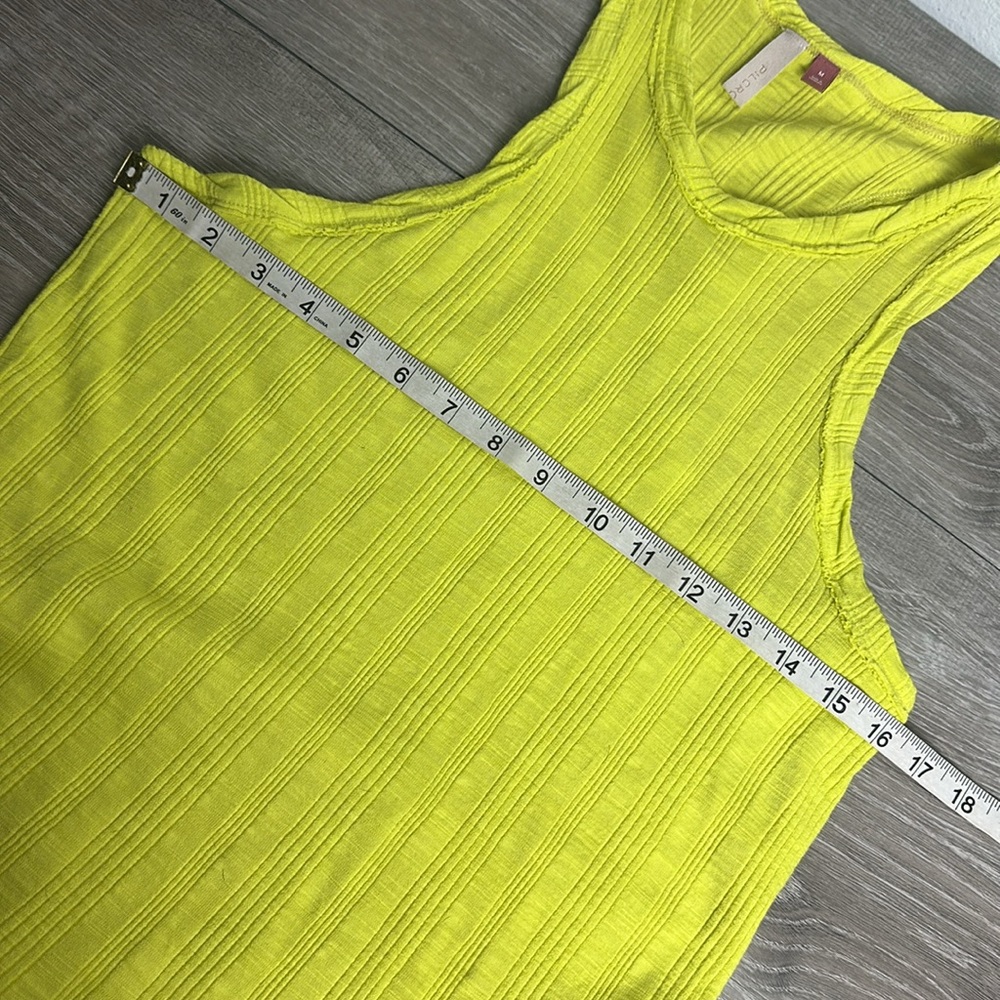 Pilcro Neon Yellow Ribbed Tank Top - Picture 7 of 8